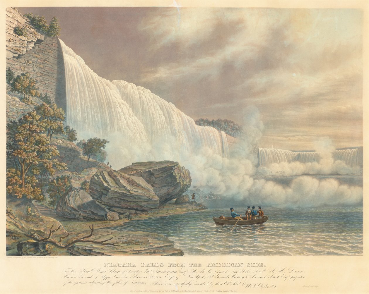 Niagara Falls from the American Side by William James Bennett after John Robert Murray