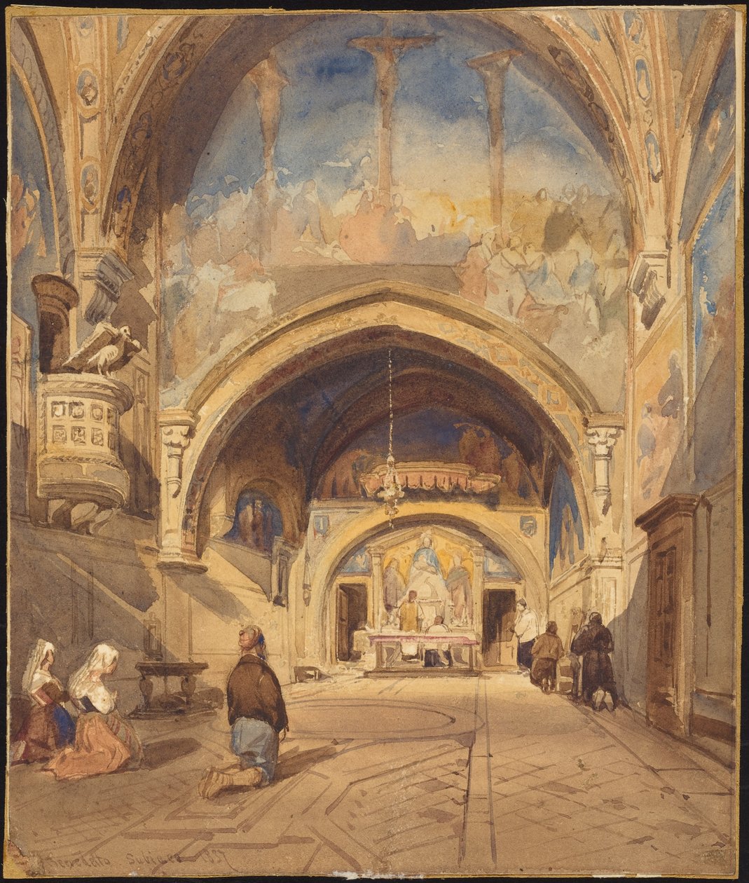 Interior of the Church of San Benedetto, Subiaco by William James Muller