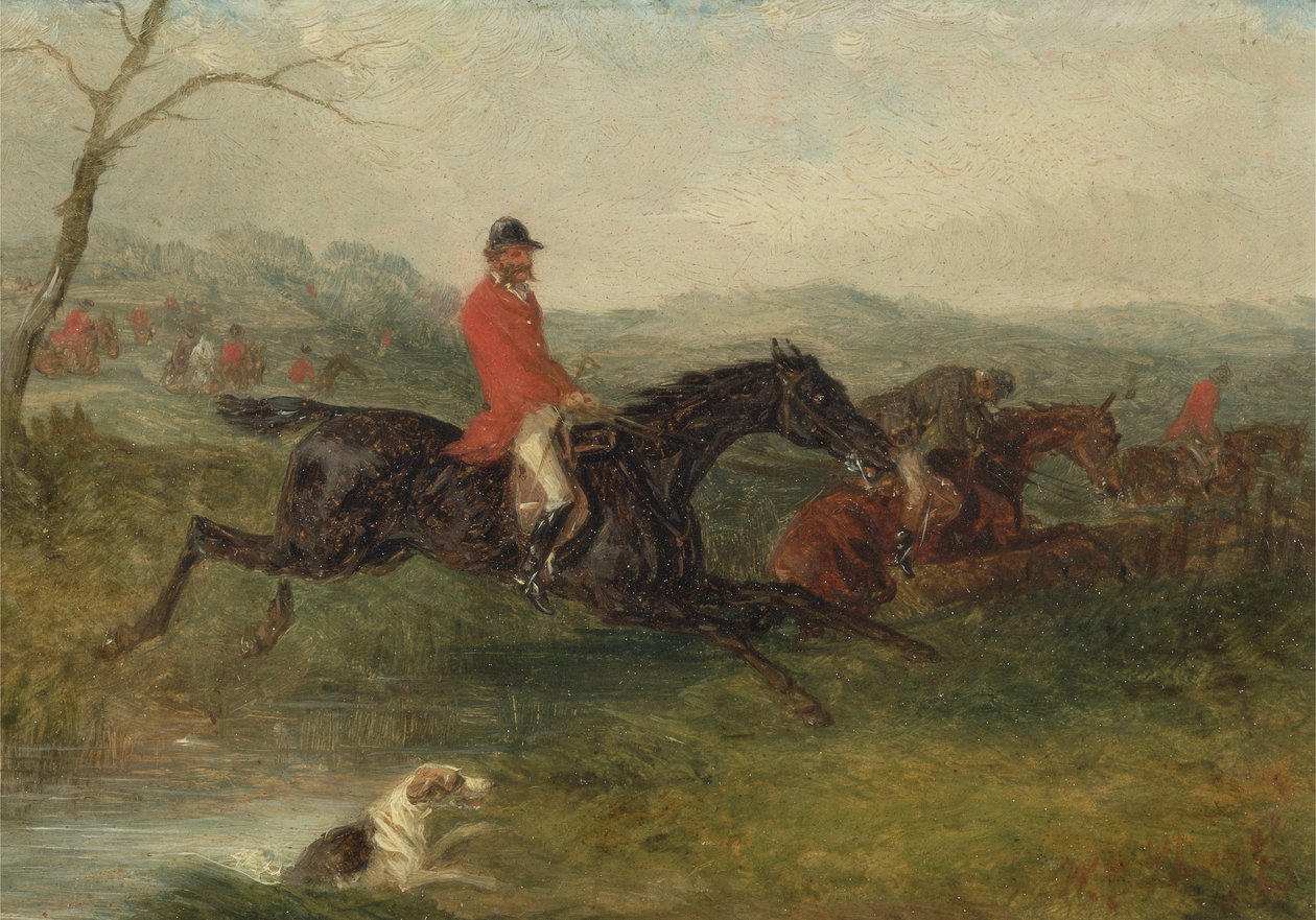 Foxhunting: Clearing a Brook by William Joseph Shayer