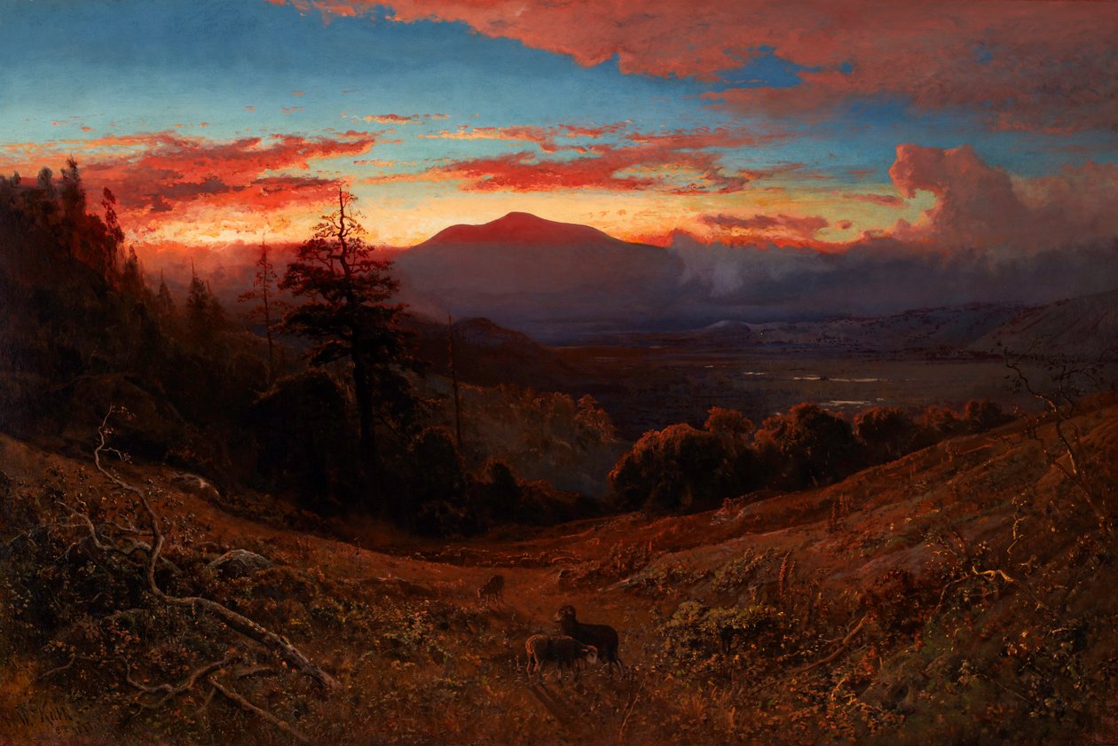 Sunset on Mount Diablo (Marin Sunset) by William Keith