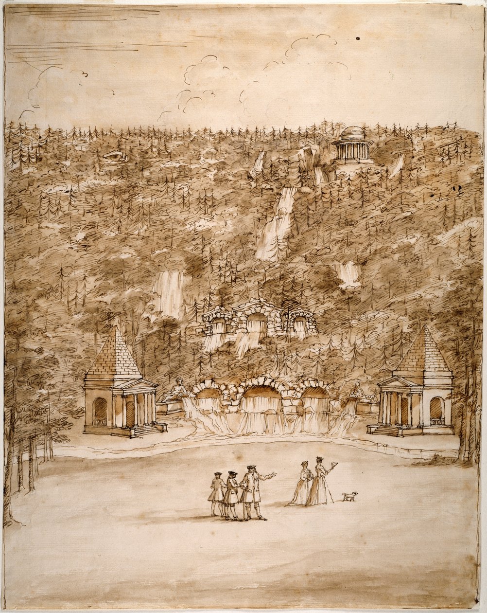 Chatsworth: Design for a Cascade, early 1740s by William Kent