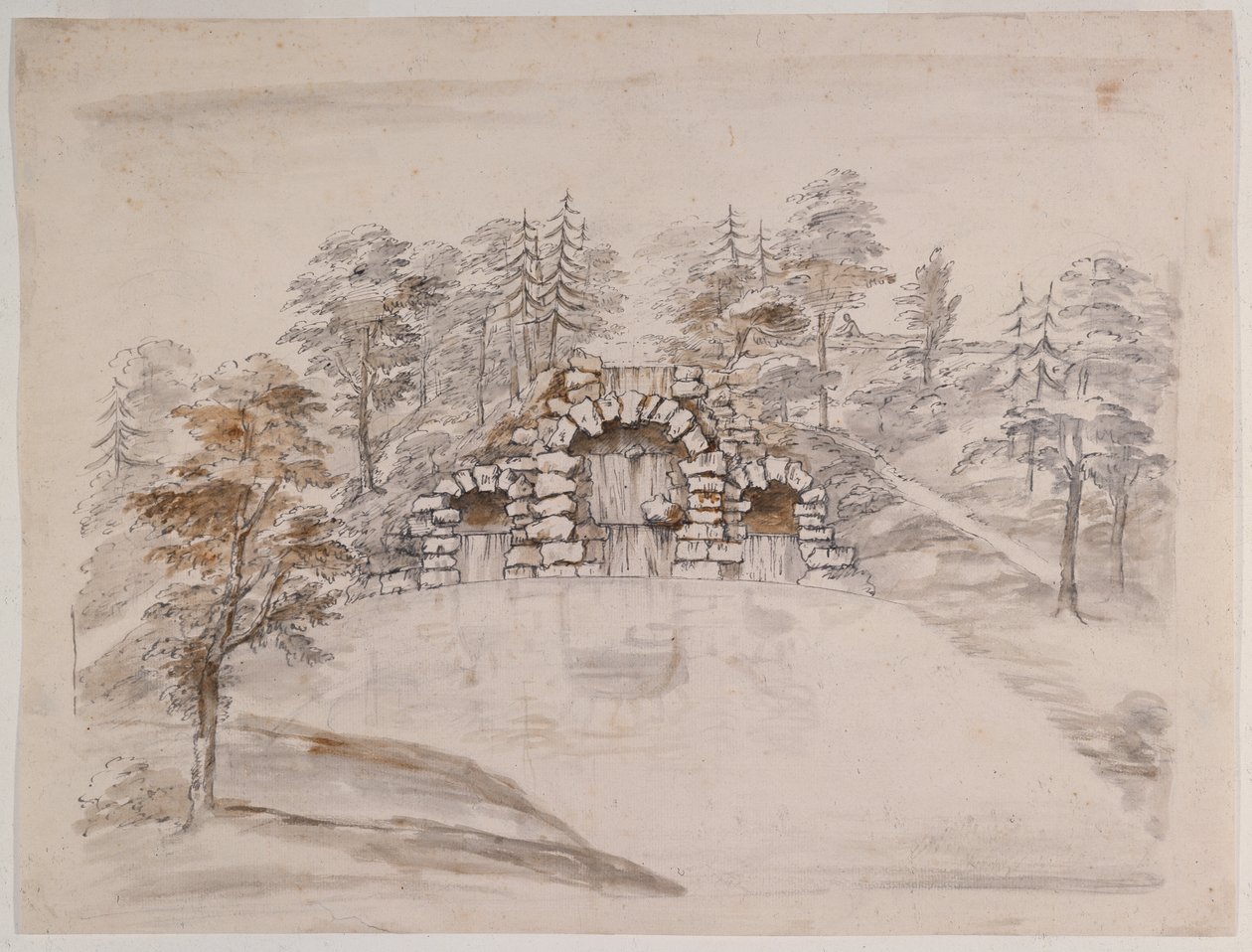 Chiswick, design for a cascade by William Kent