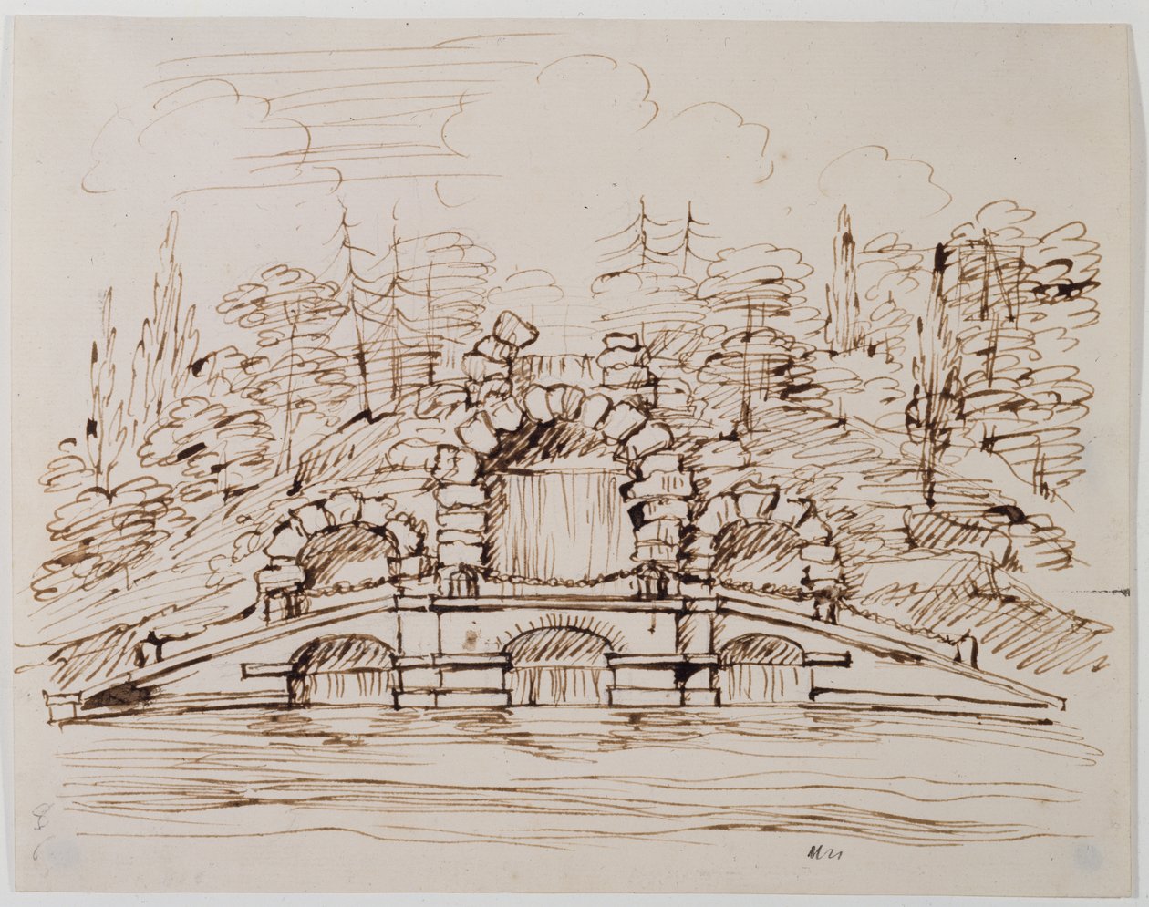 Chiswick, Design for the Cascade as Built by William Kent