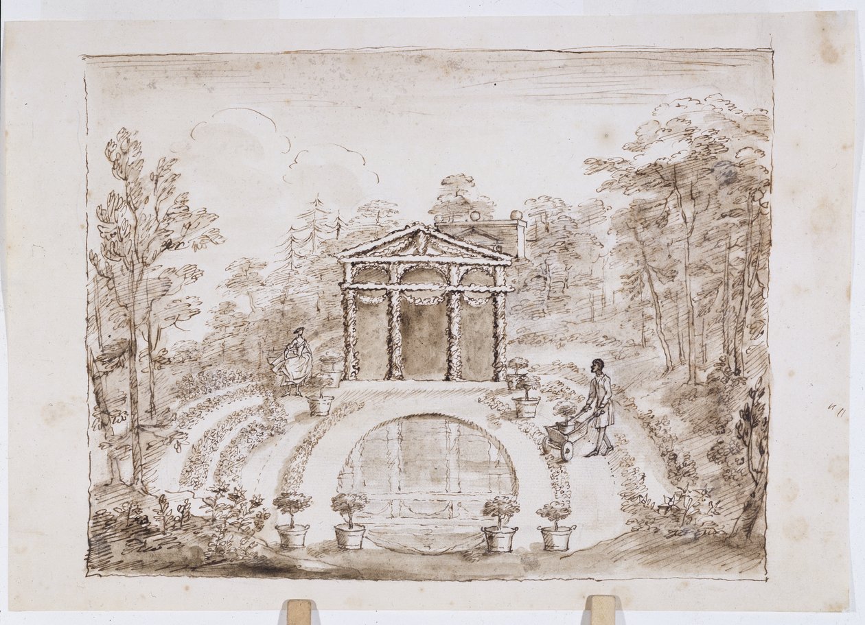 Floral temple and round pool by William Kent