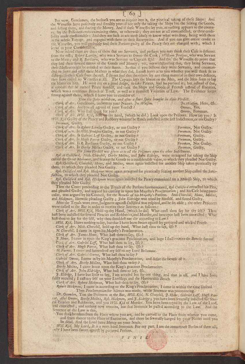 The Arraignment, Trial, and Condemnation of Captain William Kidd, for Murder and Piracy by William Kidd