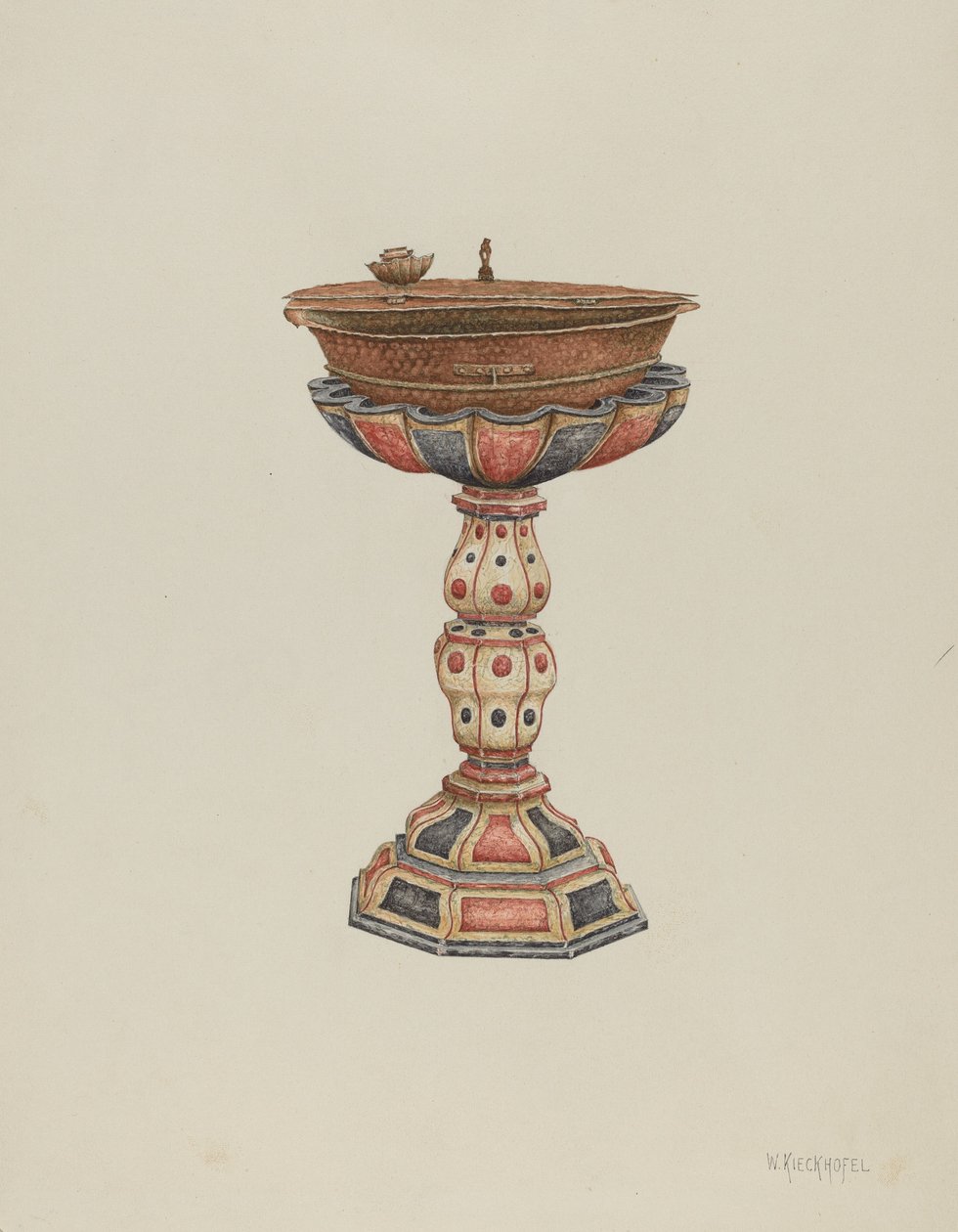 Baptismal Font and Stand by William Kieckhofel