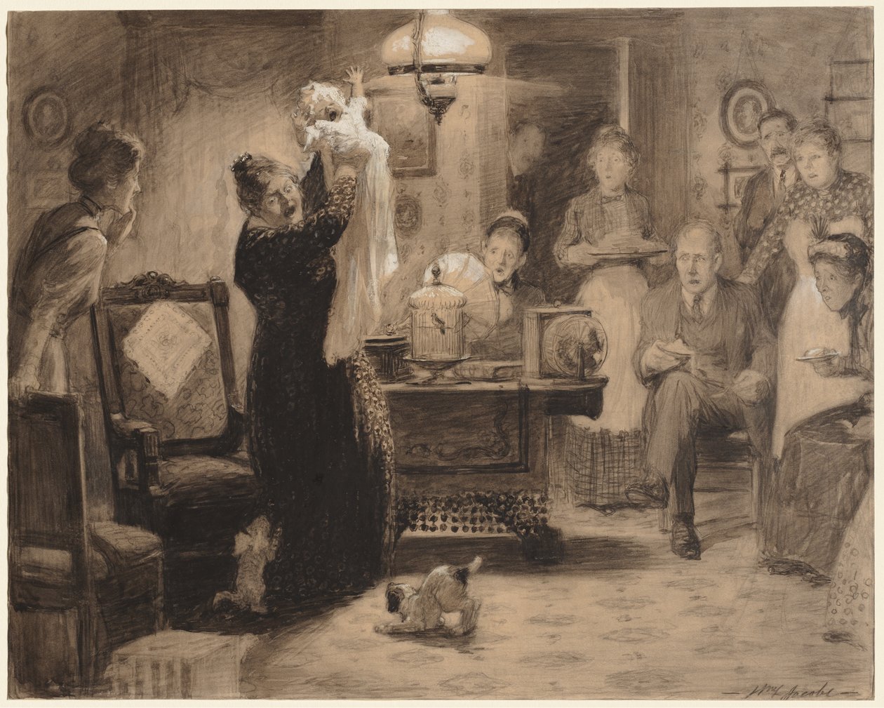Sketch to Illustration The Stationary Baby by William Leroy Jacobs