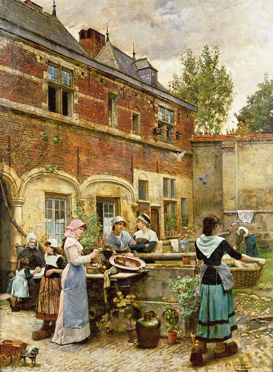 Alms Houses, Antwerp, 1880 by William Logsdail