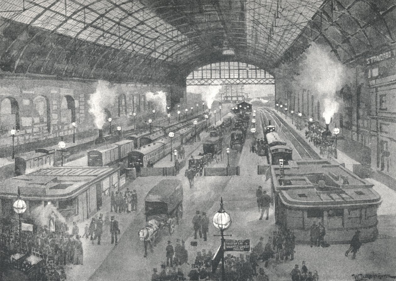 Cannon Street Station - Night by William Luker