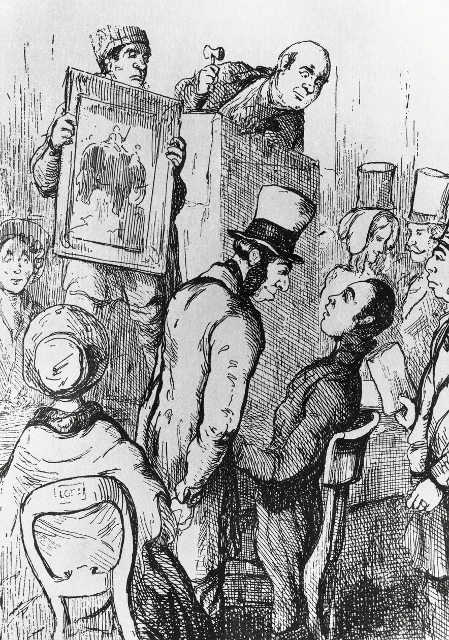 Elephant for Sale, illustration for the 17th chapter of Vanity Fair, novel by William Makepeace Thackeray by William Makepeace Thackeray