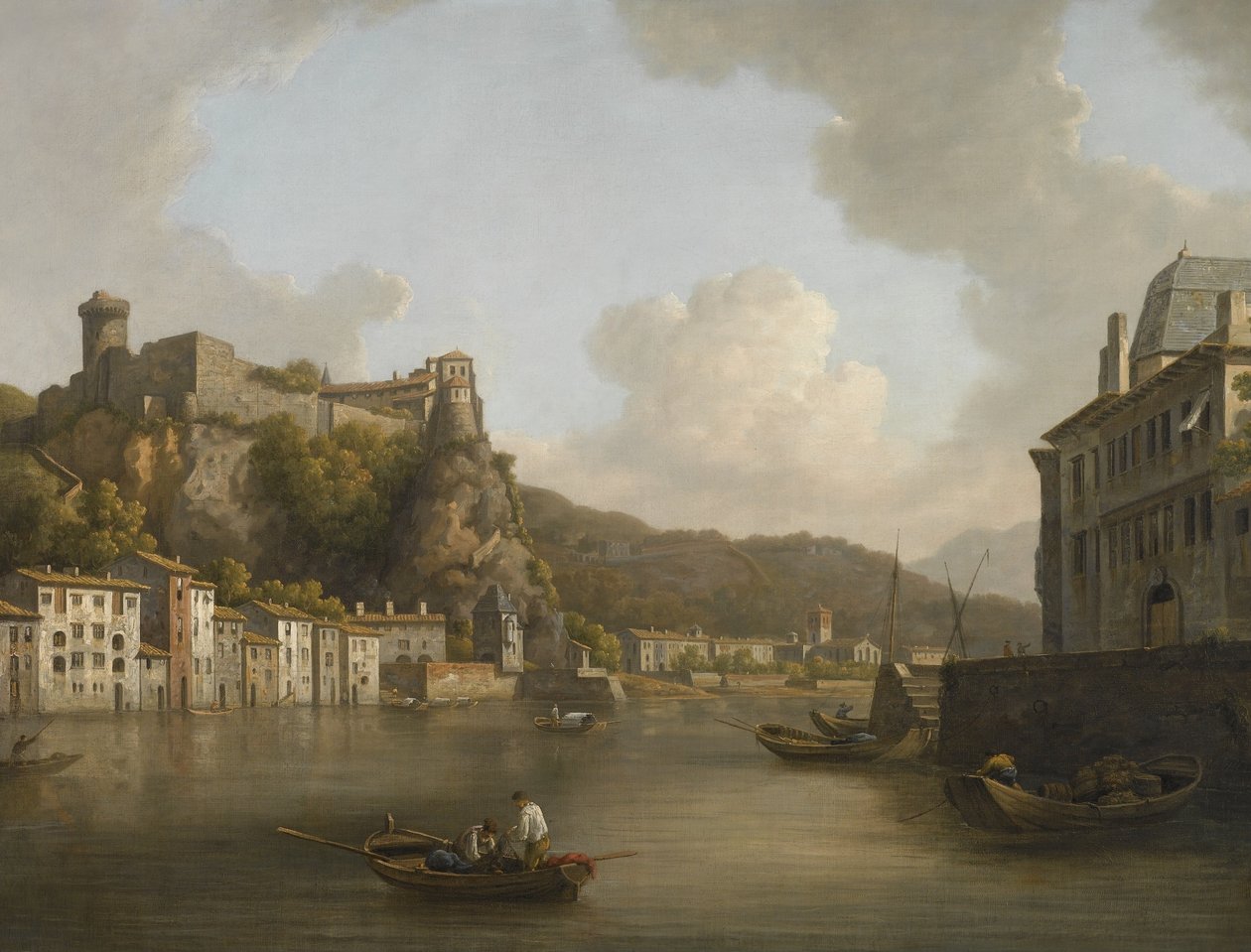 A View of Chateau of Pierre Encise on the Rhone, Lyon by William Marlow