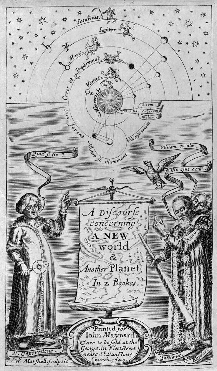 A discourse concerning a new world & another planet in 2 books, 1640 (frontispiece) by William Marshall