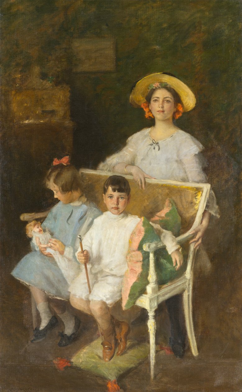 Portrait Group (Dorothy, Helen, and Bob), c.1904 by William Merritt Chase