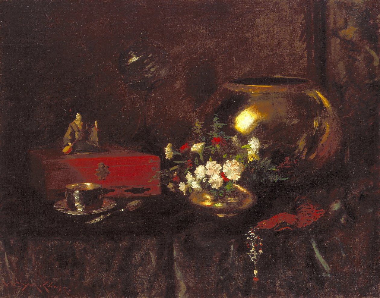 Still Life: Brass Bowl by William Merritt Chase