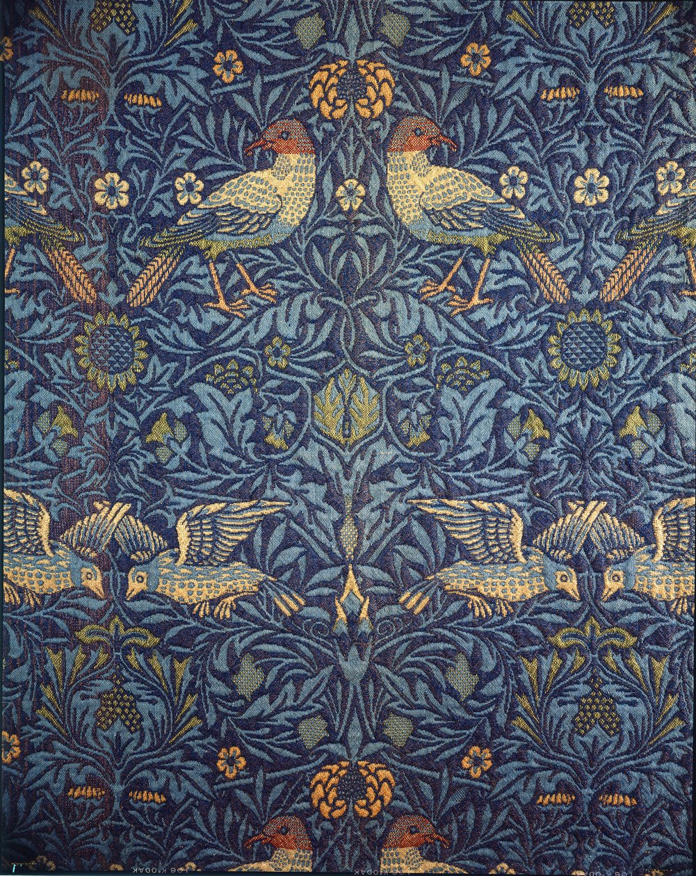 Birds. Decorative fabric, 1878 by William Morris