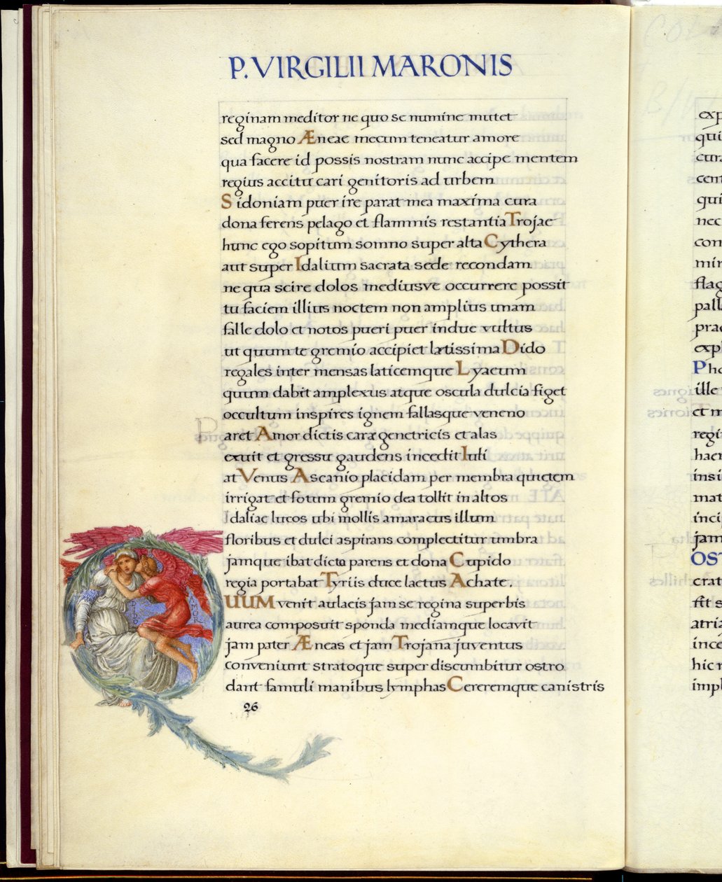 Dido and Cupid, page 26 from Virgil