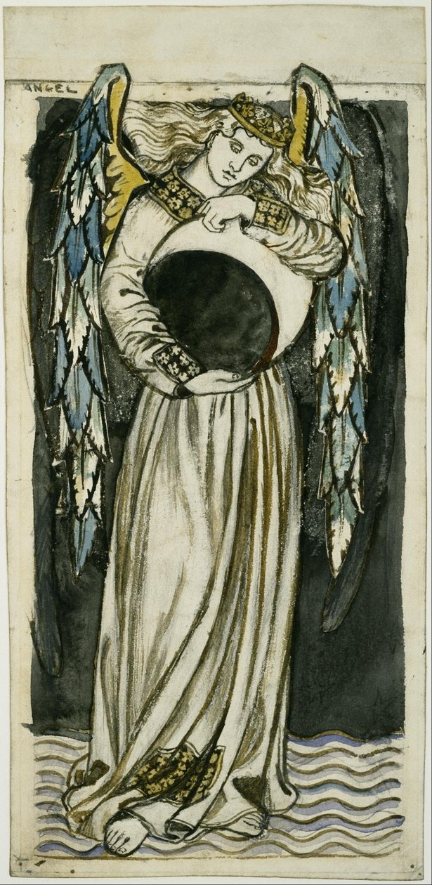 Night Angel Holding a Waning Moon by William Morris