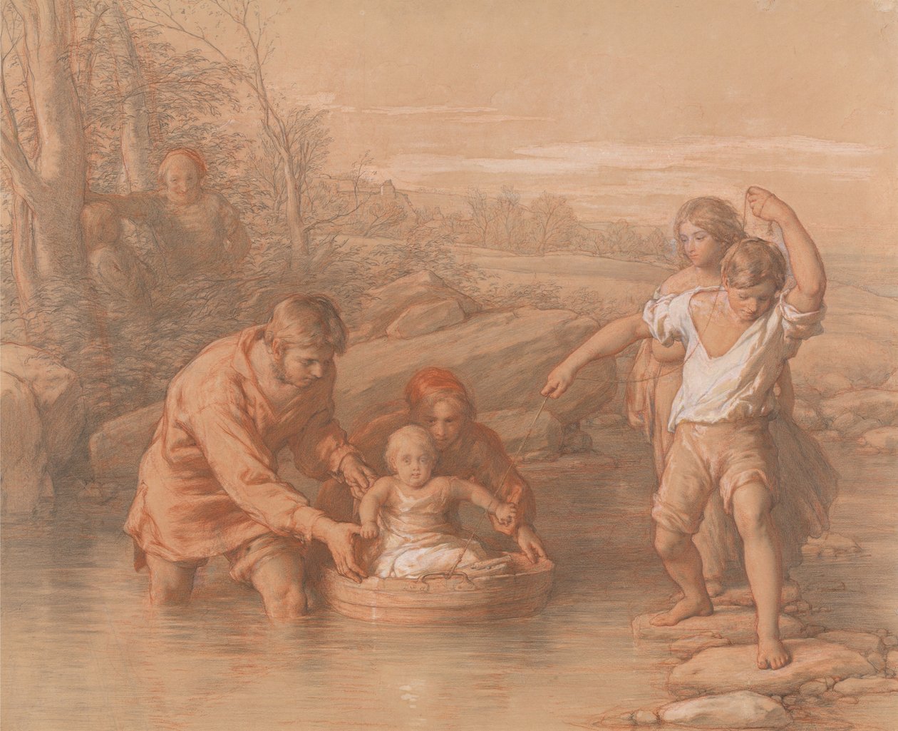 Drawing for The First Voyage by William Mulready