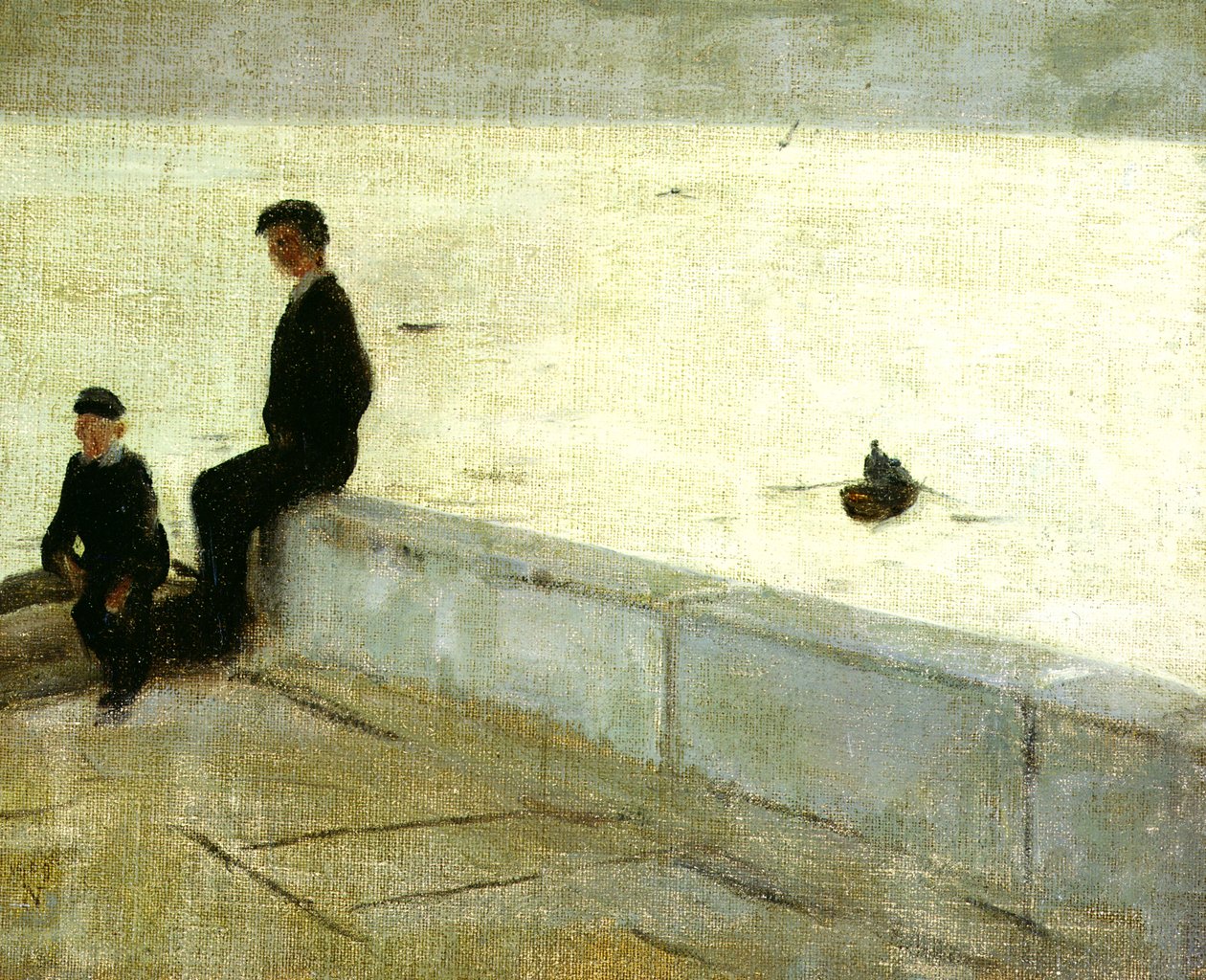 Boys on a Pier by William Nicholson