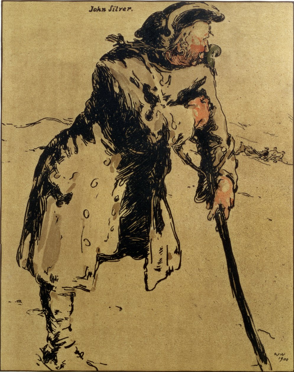 John Silver, illustration from 