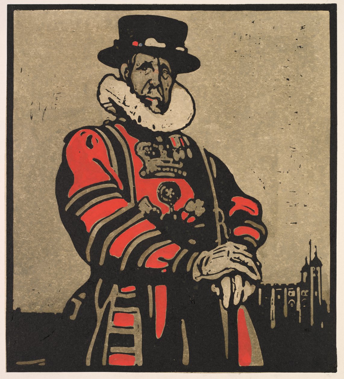 London Types: Beef-eater by William Nicholson