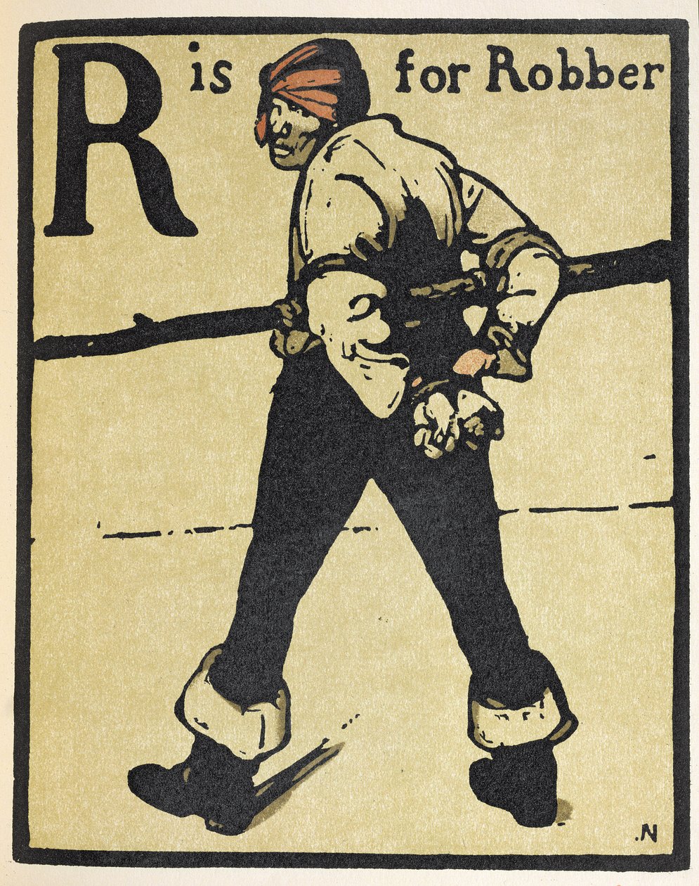 R is for Robber, illustration from 