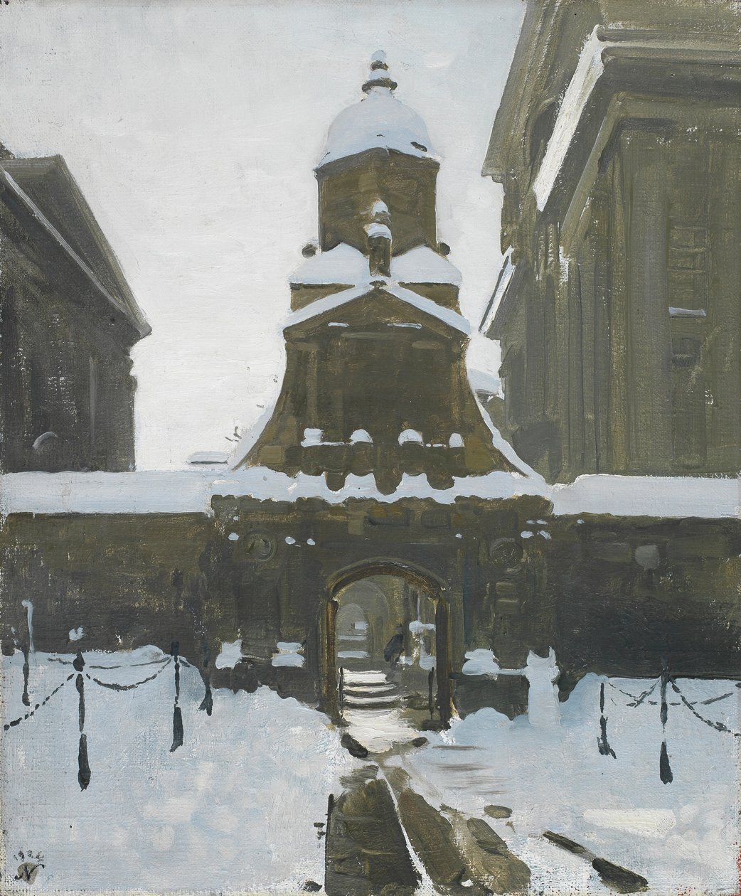 The Gate of Honour under Snow by William Nicholson