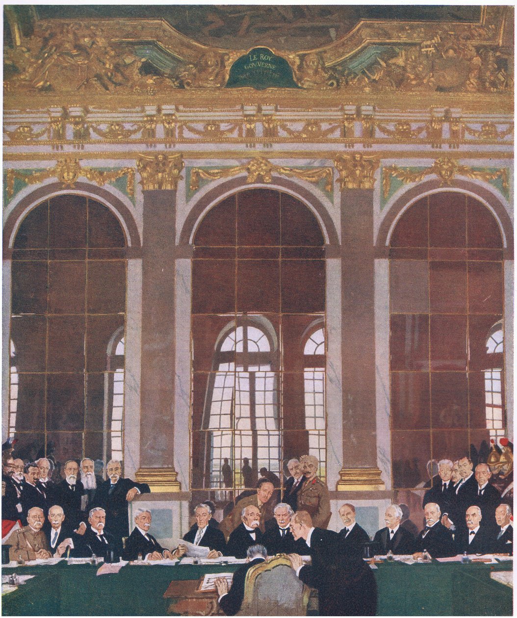 Signing Peace in the Hall of Mirrors, Palace of Versailles, June 28 1919, from Cassell