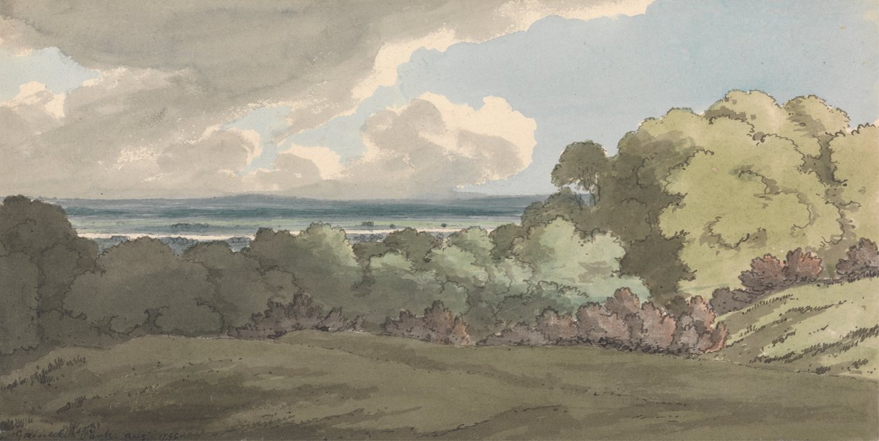 View Across the Thames from Greenwich Park by William P. Sherlock
