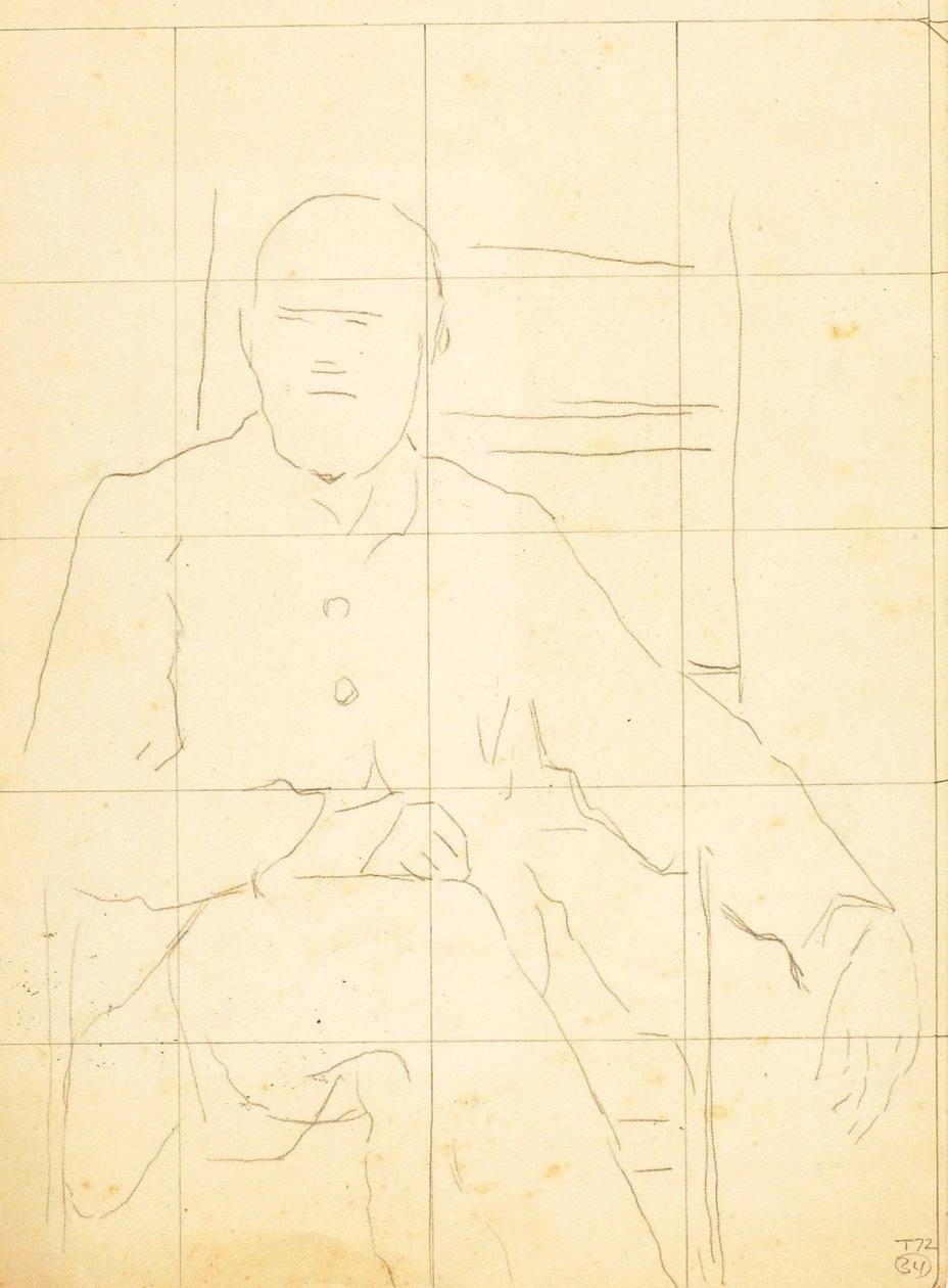 Elderly Man Seated in a Chair by William Page