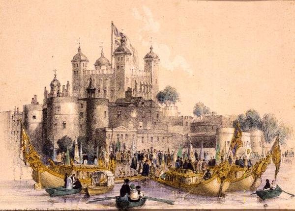 Embarkation of the Right Hon. the Lord Mayor at the Tower of London by William Parrott