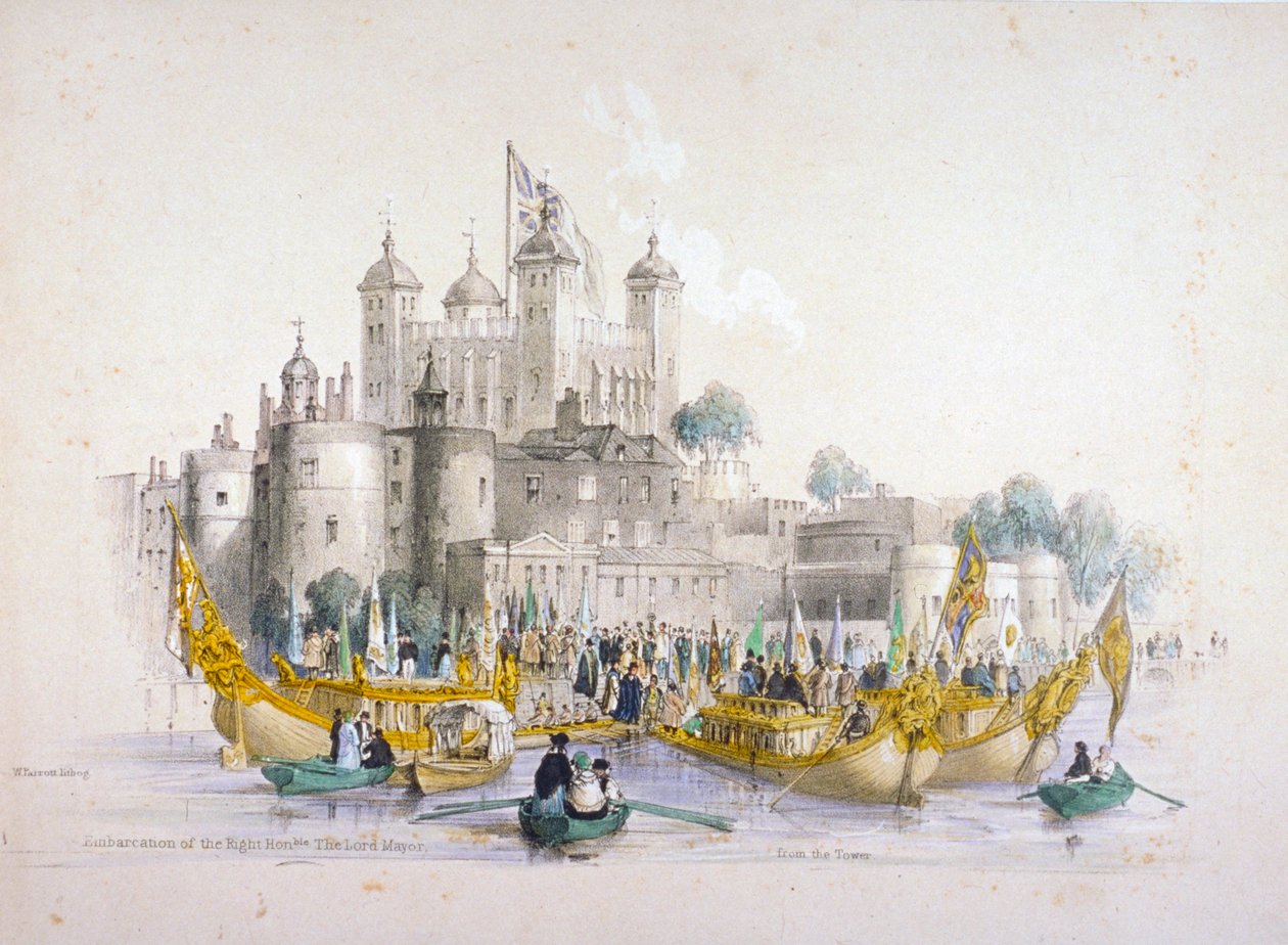 Lord Mayor Thomas Johnson and His Entourage Embarking from the Tower of London by William Parrott
