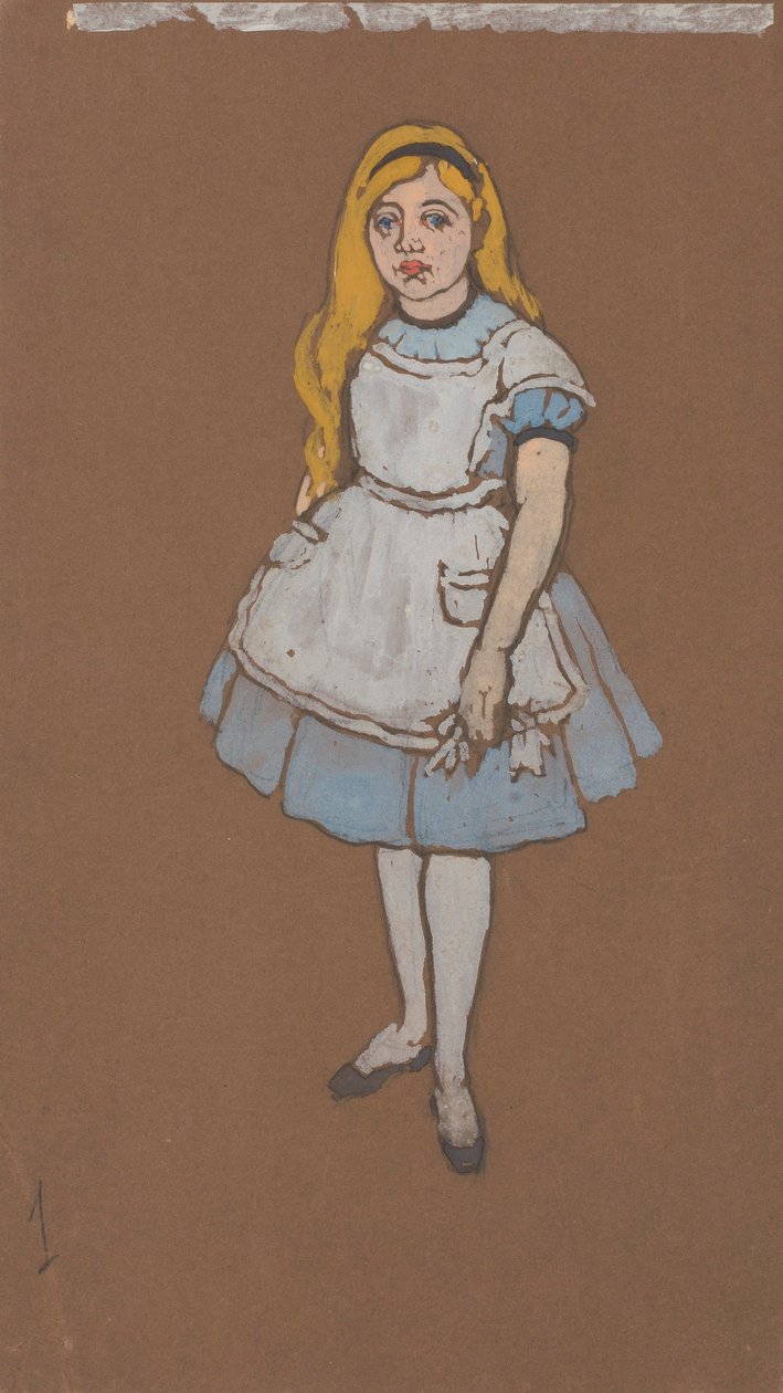 Alice (costume design for Alice-in-Wonderland, 1915) by William Penhallow Henderson