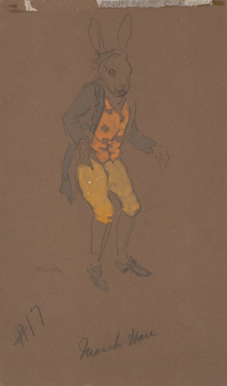 March Hare (costume design for Alice-in-Wonderland, 1915) by William Penhallow Henderson