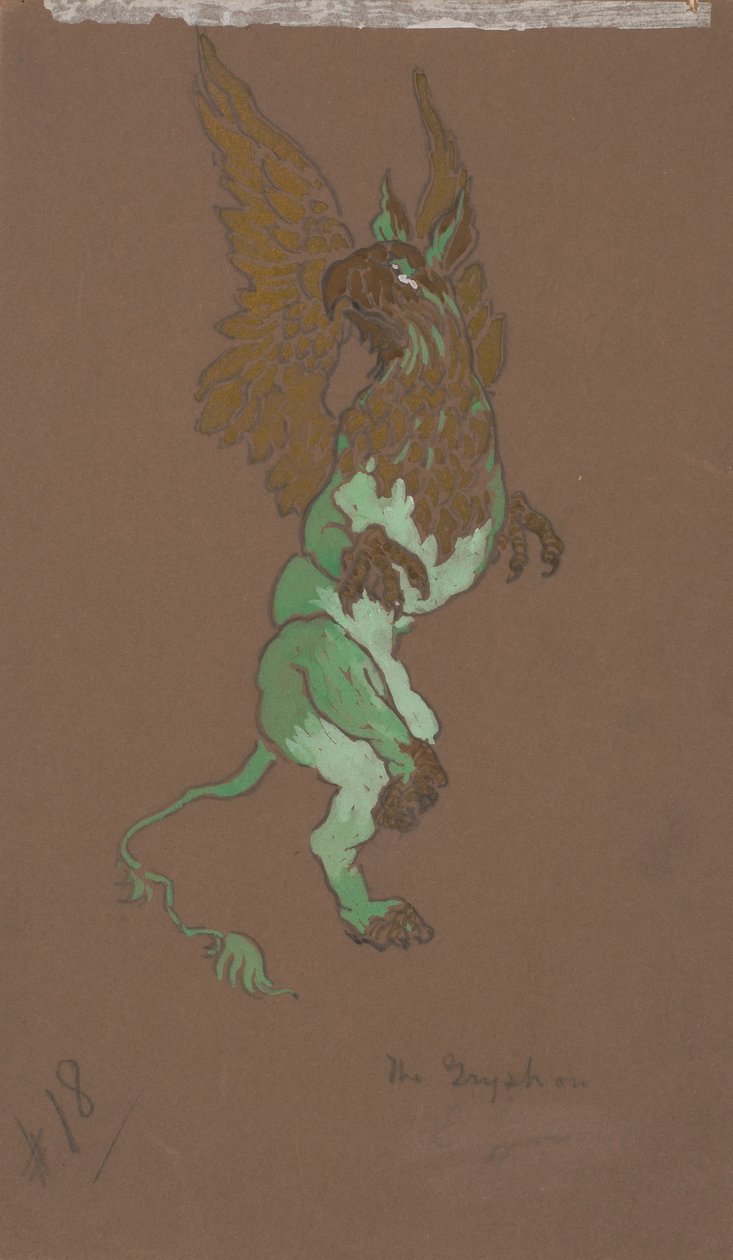 The Gryphon (costume design for Alice-in-Wonderland, 1915) by William Penhallow Henderson