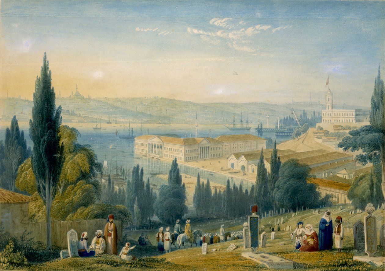Turkish Naval Buildings on the Golden Horn by William Purser