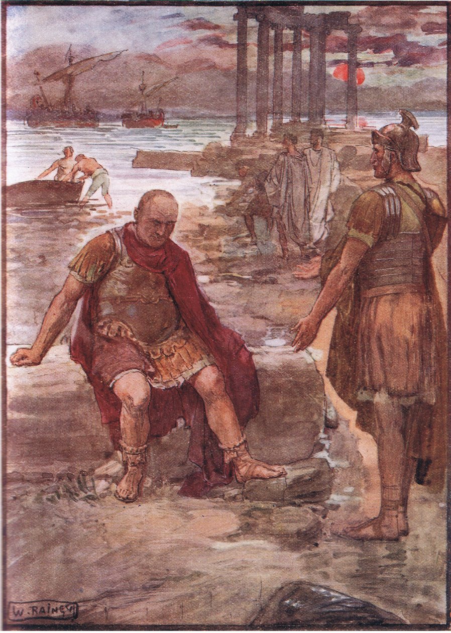 The Exiled Marius Amidst the Ruins of Carthage, from Plutarch Lives Published by T C & E C Jack Ltd by William Rainey