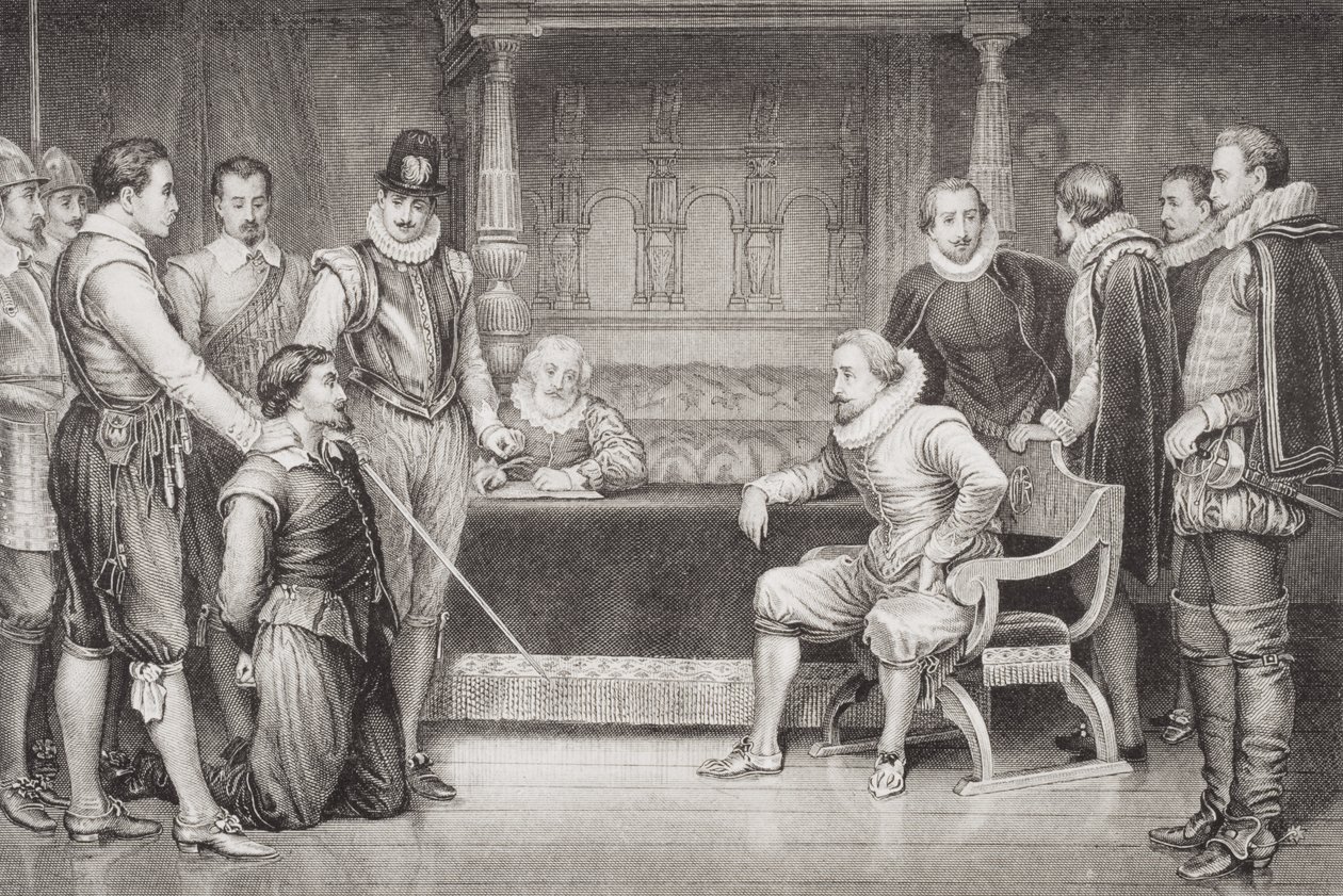Guy Fawkes Interrogated by James I and His Council in the King