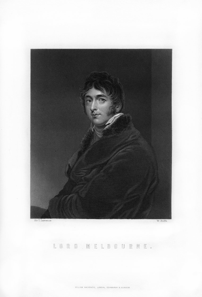 William Lamb, 2nd Viscount Melbourne, British Whig statesman and Prime Minister by William Roffe