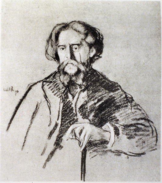 Portrait of Alphonse Daudet by William Rothenstein