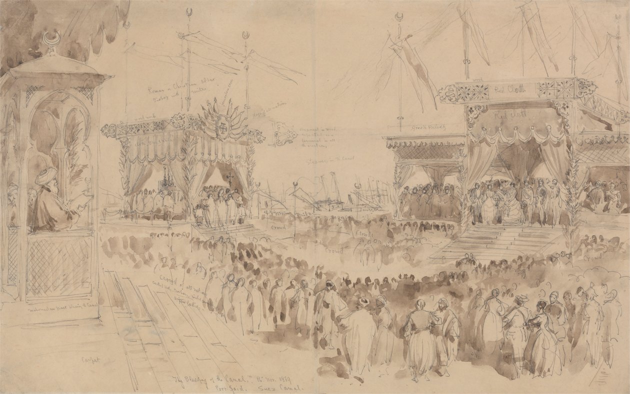 The Blessing of the Suez Canal, November 16, 1869 by William Simpson