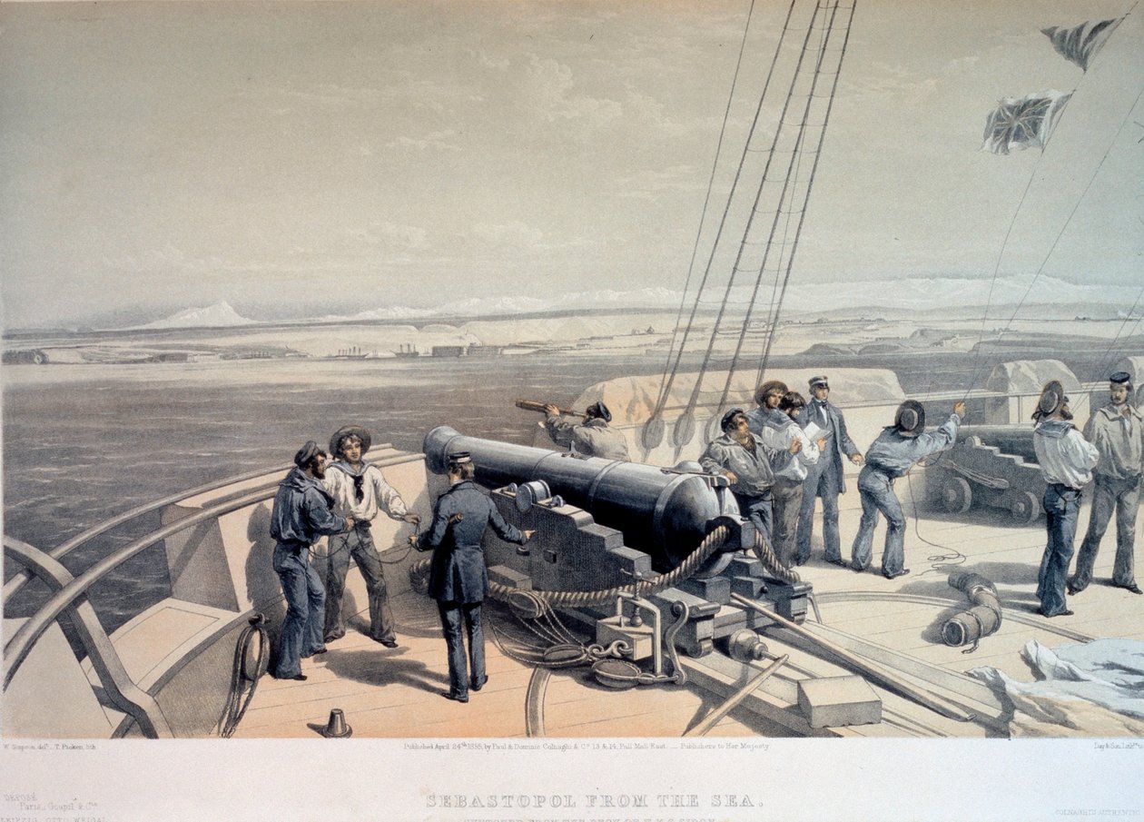 View of Sevastopol from the Sea by William Simpson