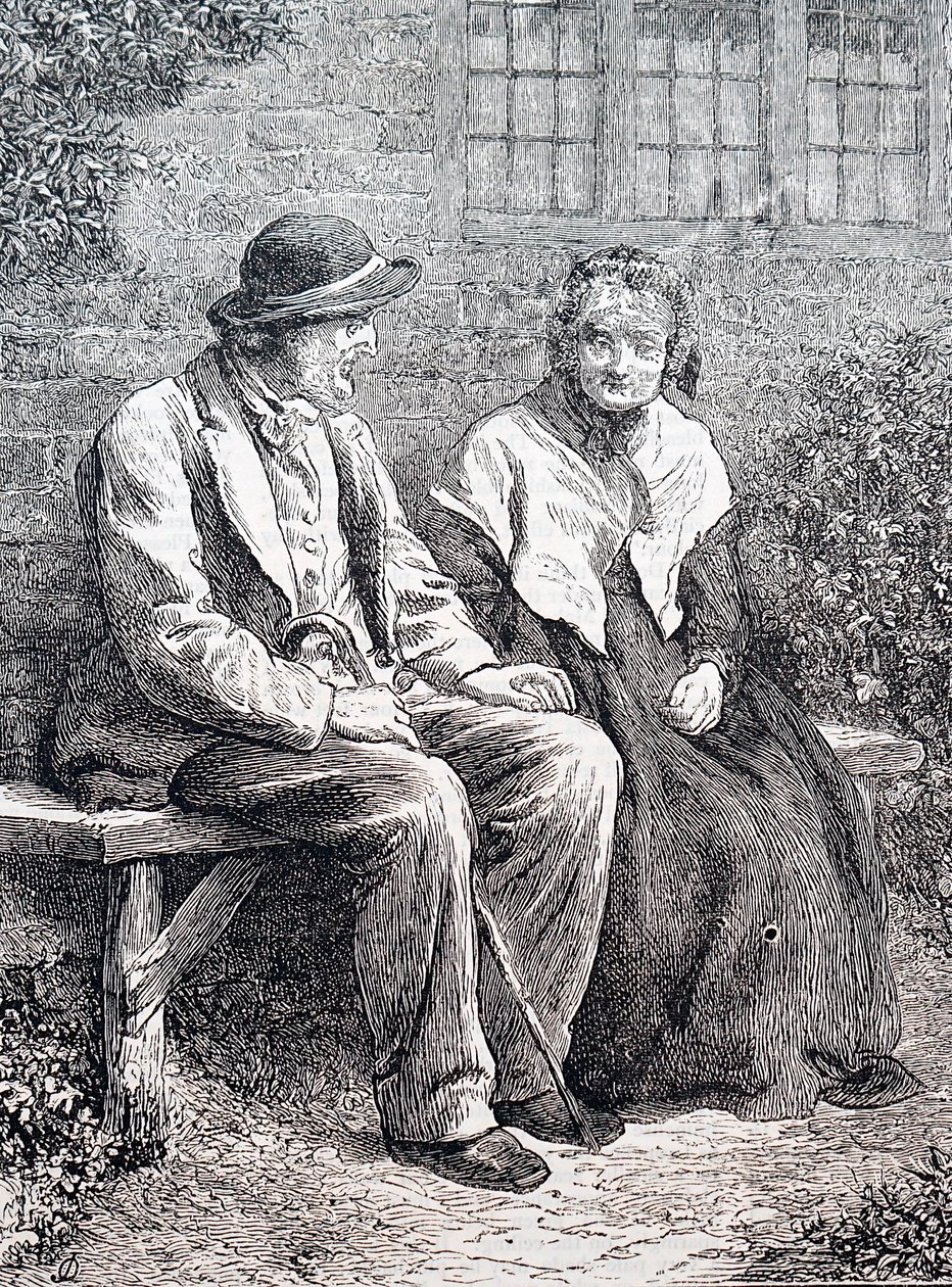 An Elderly Couple. By William Small, 1880 (Engraving) by William Small