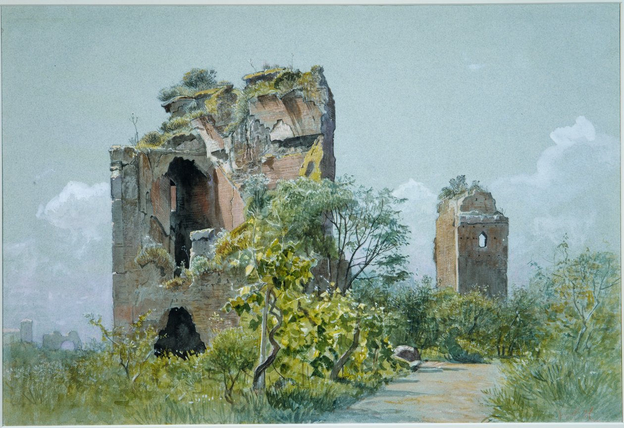 Baths of Trajan (Sette Sale, Villa Brancaccio, Rome) by William Stanley Haseltine