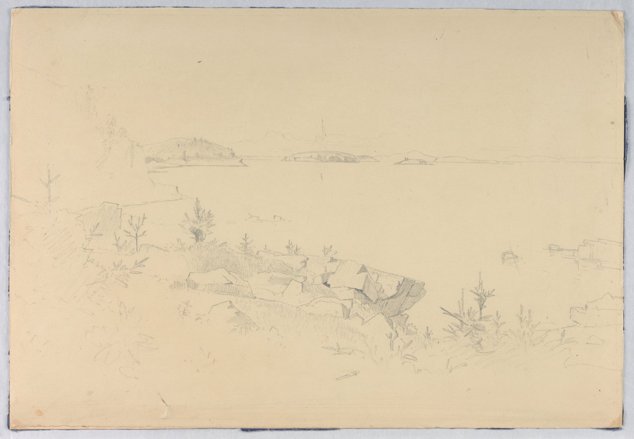 Study of Seascape, Porcupine Islands, Bar Harbor, ME by William Stanley Haseltine