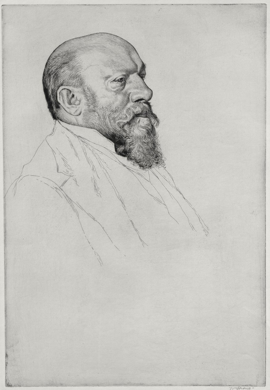 Portrait of Hans Richter, Hungarian conductor by William Strang