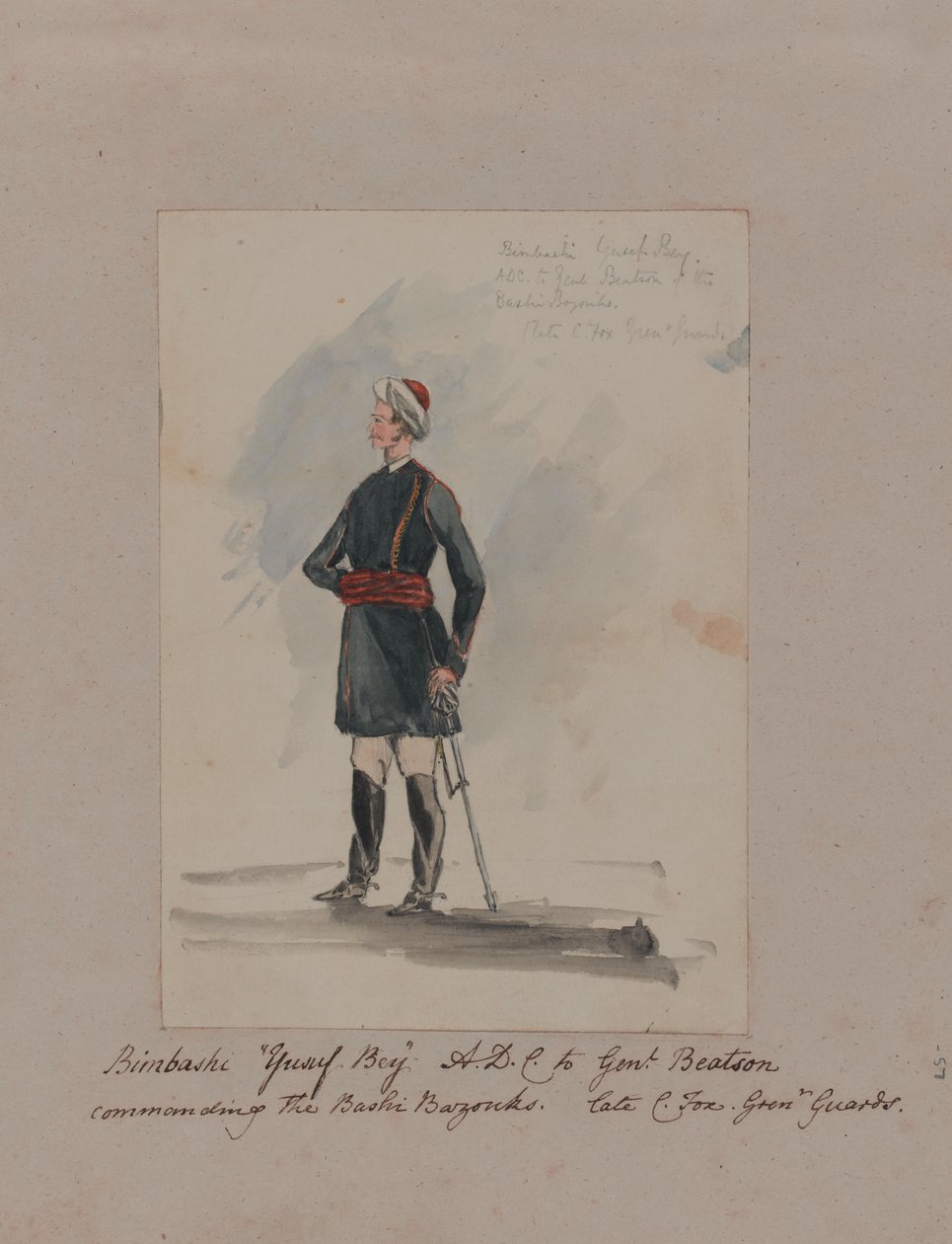 Bimbashi Yusuf Bey A.D.C. to Genl. Beatson commanding the Bashi Bazouks. Late C. Fox. Grenr Guards by William Thomas Markham