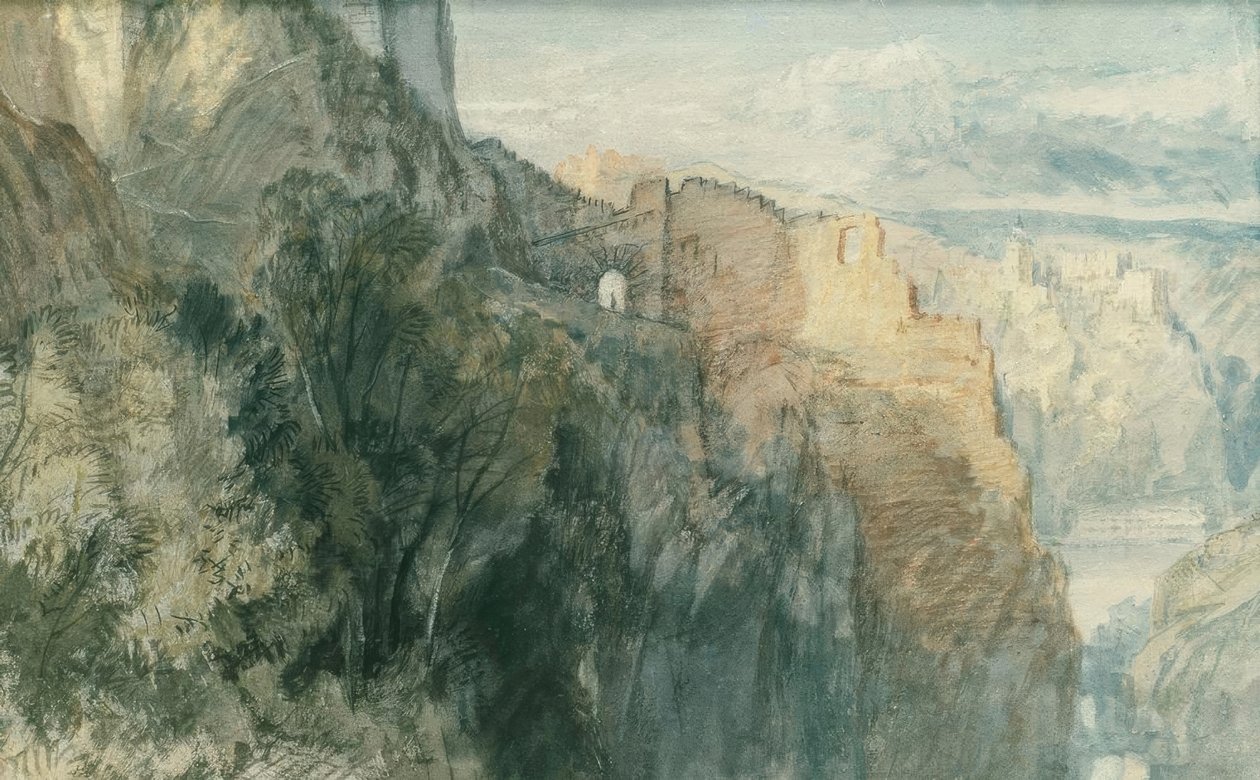 Katz Castle with a View of Rheinfels Castle by Joseph Mallord William Turner