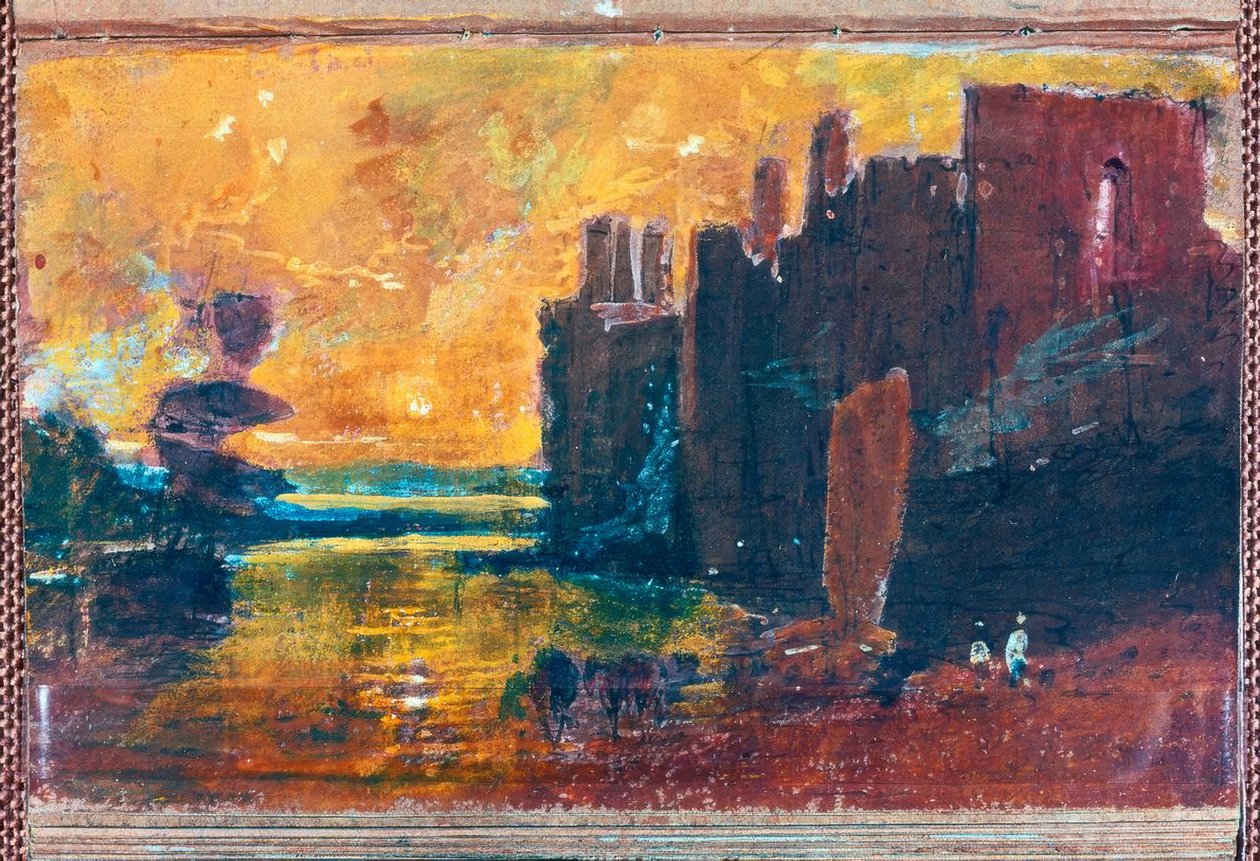 Caernarvon Castle at Sunrise by Joseph Mallord William Turner