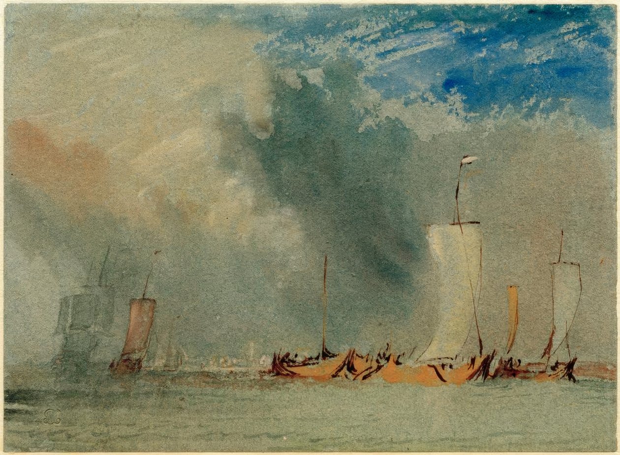 Near Nantes: Loire Barges in the Gust of a Wind by Joseph Mallord William Turner